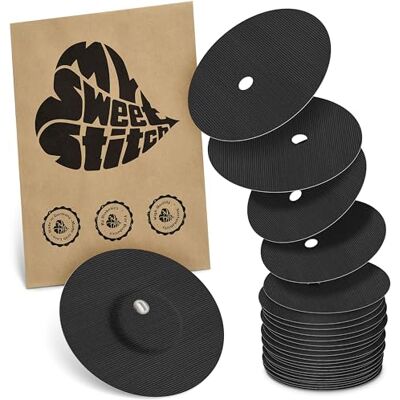 MySweetStitch FreeStyle Libre 3/3 Plus Overpatch – 25x patchs de fixation ronds, maintien extra fort sur le capteur, imperméable & doux pour la peau, hypoallergénique, Made in Germany, Black MySweetStitch FreeStyle Libre 3/3 Plus Overpatch – 25x patchs de fixation ronds, maintien extra fort sur le capteur, imperméable & doux pour la peau, hypoallergénique, Made in Germany, Black