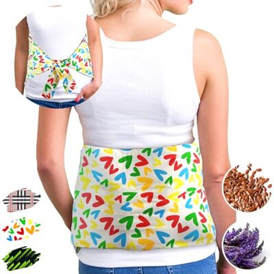 Feel Recovery Ceinture Lombaire Chauffante Micro-ondes Coussin Chauffant Dos et Dorsale (50x25 cm) Compresse Chauffante de Graines Aromatiques Housse Lavable, 100% Coton et Odeur de Lavande (Cœurs) Feel Recovery Ceinture Lombaire Chauffante Micro-ondes Coussin Chauffant Dos et Dorsale (50x25 cm) Compresse Chauffante de Graines Aromatiques Housse Lavable, 100% Coton et Odeur de Lavande (Cœurs)