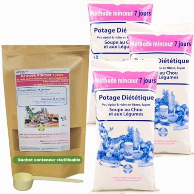 METHODE 7 Annedelona CURE METHODE MINCEUR 21 JOURS NATURELLE ET EFFICACE. Potage Diététique Soupe au Chou et Légumes Riche en Fibre et Vitamines (84 Portions). Fabriqué en France. METHODE 7 Annedelona CURE METHODE MINCEUR 21 JOURS NATURELLE ET EFFICACE. Potage Diététique Soupe au Chou et Légumes Riche en Fibre et Vitamines (84 Portions). Fabriqué en France.