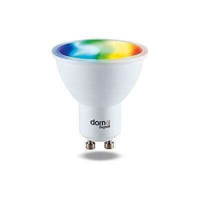 Beghelli Ampoule LED Smart SPOT GU10 RGB-CCT WiFi Compatible avec Alexa, App Dom-e, Réglable Intensité, Couleurs, Lumière Chaude et Froide, Contrôle Vocal, Domotique Facile, 1 Unité, Blanc Beghelli Ampoule LED Smart SPOT GU10 RGB-CCT WiFi Compatible avec Alexa, App Dom-e, Réglable Intensité, Couleurs, Lumière Chaude et Froide, Contrôle Vocal, Domotique Facile, 1 Unité, Blanc