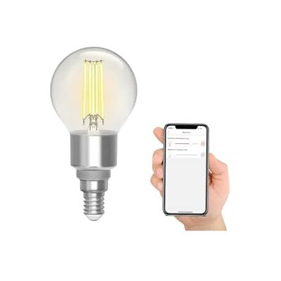 Levitantes Ampoule filament smart wifi, ampoule G45 E14 compatible avec Alexa et Google Home, ampoule 4,5W 470 Lm, ampoule intelligente Wi Fi transparente (Sphérique) Levitantes Ampoule filament smart wifi, ampoule G45 E14 compatible avec Alexa et Google Home, ampoule 4,5W 470 Lm, ampoule intelligente Wi Fi transparente (Sphérique)