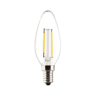 MÜLLER LICHT Müller-Licht Ampoule LED rétro à filament E14 2,9 W équivalent à 25 W Verre transparent Blanc MÜLLER LICHT Müller-Licht Ampoule LED rétro à filament E14 2,9 W équivalent à 25 W Verre transparent Blanc