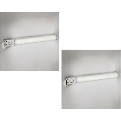 ledscom.de Lampe de miroir à 2 LED FERIG, lampe de salle de bains avec prise, 49 cm, 10,2 W, 964 lm, blanche ledscom.de Lampe de miroir à 2 LED FERIG, lampe de salle de bains avec prise, 49 cm, 10,2 W, 964 lm, blanche