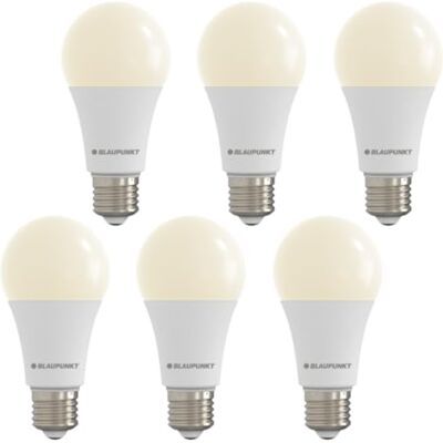 Blaupunkt Ampoule GLS E27 A65 LED 18W 1980 Lumens Blanc Chaud, Lot de 6 Culot Edison E27, Pleine luminosité immédiate, Haute intensité 1980lm, Garantie 3 ans — pour hauts plafonds et salons Blaupunkt Ampoule GLS E27 A65 LED 18W 1980 Lumens Blanc Chaud, Lot de 6 Culot Edison E27, Pleine luminosité immédiate, Haute intensité 1980lm, Garantie 3 ans — pour hauts plafonds et salons