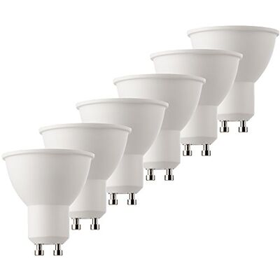 MÜLLER LICHT Müller-Licht 400285 Set A +, Lot de 6 Ampoule LED à réflecteur remplace 50 W, Plastique, 6,5 Watts, GU10, blanc, 5 x 5 x 5,5 cm MÜLLER LICHT Müller-Licht 400285 Set A +, Lot de 6 Ampoule LED à réflecteur remplace 50 W, Plastique, 6,5 Watts, GU10, blanc, 5 x 5 x 5,5 cm