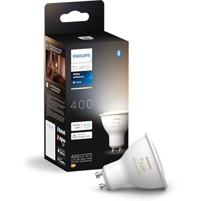Philips GU10 Spot (400lm) Warm tot Koelwit Licht Dimbaar Verbind met Bluetooth of Bridge Smart Lamp Werkt met Alexa en Google Home Philips GU10 Spot (400lm) Warm tot Koelwit Licht Dimbaar Verbind met Bluetooth of Bridge Smart Lamp Werkt met Alexa en Google Home