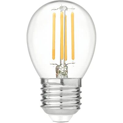 Velamp Ampoule à filament LED, Mini-sphérique P45, 4W / 470lm, culot E27, 2700K Velamp Ampoule à filament LED, Mini-sphérique P45, 4W / 470lm, culot E27, 2700K