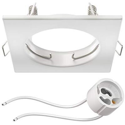 ledscom.de Cadre de montage au plafond RIR Cadre de montage blanc mat angulaire (LED/Halogène/GU10/MR16/PAR16/50mm) incl. douille GU10 ledscom.de Cadre de montage au plafond RIR Cadre de montage blanc mat angulaire (LED/Halogène/GU10/MR16/PAR16/50mm) incl. douille GU10