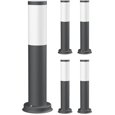 ledscom.de 5 lampes d'allée/bornes lumineuses PORU pour l'extérieur, IP44, 39 cm, anthracite, 1 ampoule E27 max. 40 W ledscom.de 5 lampes d'allée/bornes lumineuses PORU pour l'extérieur, IP44, 39 cm, anthracite, 1 ampoule E27 max. 40 W