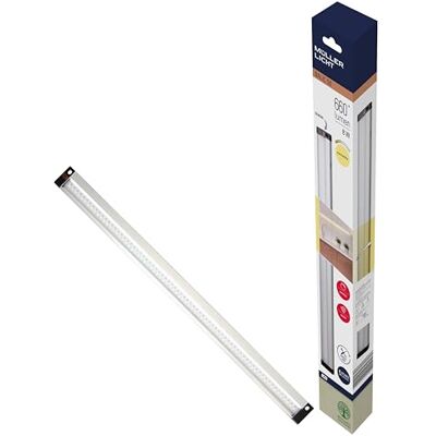 MÜLLER LICHT MÜLLER-LICHT Lampe LED Balic Sensor 50, aluminium, 7,5 W, argent, 50 x 2,87 x 1 cm MÜLLER LICHT MÜLLER-LICHT Lampe LED Balic Sensor 50, aluminium, 7,5 W, argent, 50 x 2,87 x 1 cm