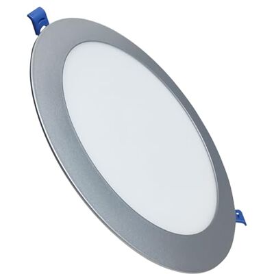 LED ATOMANT Panneau LED rond cadre argenté 20 W. Couleur blanc froid (6 500 K). 1800 lumens. Driver inclus. LED ATOMANT Panneau LED rond cadre argenté 20 W. Couleur blanc froid (6 500 K). 1800 lumens. Driver inclus.