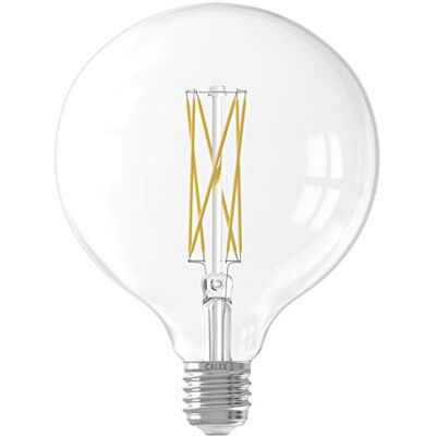 CALEX Ampoule LED à filament à intensité variable de 4 W, globe rustique 240 V, E27G125 transparent. CALEX Ampoule LED à filament à intensité variable de 4 W, globe rustique 240 V, E27G125 transparent.
