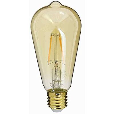 Xanlite Ampoule LED E27 Vintage ST64 Culot E27 Ampoule Vintage E27 LED Angle Éclairage 320°- Ampoule Filament E27 3,8W Équivalant 30W 350 Lm Ampoule LED Vintage Lumière Blanche Chaude RFDE400STA Xanlite Ampoule LED E27 Vintage ST64 Culot E27 Ampoule Vintage E27 LED Angle Éclairage 320°- Ampoule Filament E27 3,8W Équivalant 30W 350 Lm Ampoule LED Vintage Lumière Blanche Chaude RFDE400STA