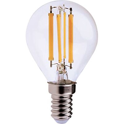 Velamp Ampoule à filament LED, Mini-sphérique P45, 6W / 806lm, culot E14, 4000K Velamp Ampoule à filament LED, Mini-sphérique P45, 6W / 806lm, culot E14, 4000K