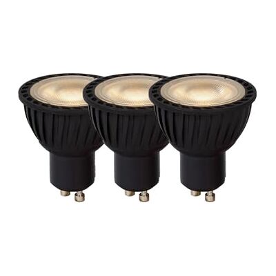 LUCIDE LED BULB Ampoule Led Ø 5 cm LED Dim. GU10-3x5W 3000K Noir LUCIDE LED BULB Ampoule Led Ø 5 cm LED Dim. GU10-3x5W 3000K Noir