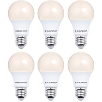 Blaupunkt Ampoule classique E27 12W 1200 Lumen 2700K Blanc chaud, Lot de 6 Culot a vis Edison, Large diffusion, Pleine puissance immediate, Garantie 3 ans pour salon cosy, chambre et salle a manger Blaupunkt Ampoule classique E27 12W 1200 Lumen 2700K Blanc chaud, Lot de 6 Culot a vis Edison, Large diffusion, Pleine puissance immediate, Garantie 3 ans pour salon cosy, chambre et salle a manger