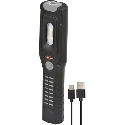 Brennenstuhl Lampe portative à accu HL 501 A/Lampe de travail à accu LED avec aimant et 6 LED SMD (lampe d'inspection avec max. 10h d'autonomie, 500+120lm, crochet pivotant à 360°) Brennenstuhl Lampe portative à accu HL 501 A/Lampe de travail à accu LED avec aimant et 6 LED SMD (lampe d'inspection avec max. 10h d'autonomie, 500+120lm, crochet pivotant à 360°)