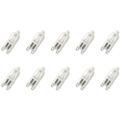 OSRAM Halopin 66760 Lot de 10 ampoules halogènes G9 à intensité variable 60 W 230 V Blanc chaud 980 lm OSRAM Halopin 66760 Lot de 10 ampoules halogènes G9 à intensité variable 60 W 230 V Blanc chaud 980 lm