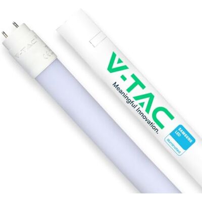 V-TAC Tube LED T8 20 W, 150 cm Nano-plastique, 6500 K, blanc froid, puce Samsung, 2100 lumens, non rotatif, culot G13, économie d'énergie, durée de vie de 25 000 heures V-TAC Tube LED T8 20 W, 150 cm Nano-plastique, 6500 K, blanc froid, puce Samsung, 2100 lumens, non rotatif, culot G13, économie d'énergie, durée de vie de 25 000 heures