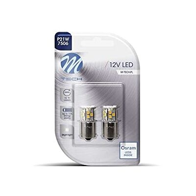 M-Tech BOMBILLAS LED BLANCO 12V P21W/BA15S M-Tech BOMBILLAS LED BLANCO 12V P21W/BA15S