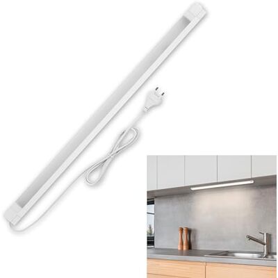 REV Lampe LED Z600 sous meuble de cuisine, éclairage d'armoire, 60 cm, 20 000 h, bande LED 8 W, 600 lm, 3000 K, blanc REV Lampe LED Z600 sous meuble de cuisine, éclairage d'armoire, 60 cm, 20 000 h, bande LED 8 W, 600 lm, 3000 K, blanc