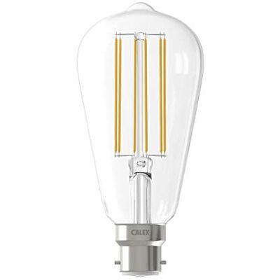 CALEX LED plein verre long Filament Lampe rustique 220-240V 4W 350lm B22 ST64, Claire 2300K Dimmable CALEX LED plein verre long Filament Lampe rustique 220-240V 4W 350lm B22 ST64, Claire 2300K Dimmable