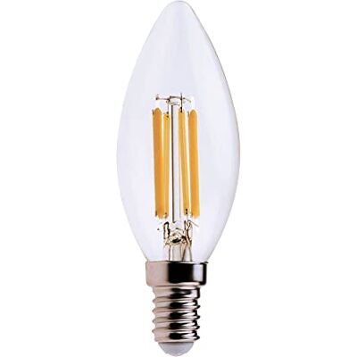 Velamp Ampoule à filament LED, Olive C35, 6W / 806lm, culot E14, 4000K Velamp Ampoule à filament LED, Olive C35, 6W / 806lm, culot E14, 4000K