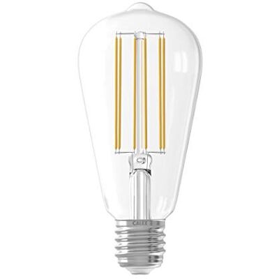 CALEX Lampes LED longue filament à intensité variable rustique 240 V E27ST64 Transparent CALEX Lampes LED longue filament à intensité variable rustique 240 V E27ST64 Transparent