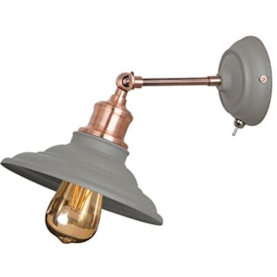 GTV LORET+ 8229 AC220-240 V, 50/60 Hz, 1 ampoule E27, max. 40 W, 20 cm, 1 seule pièce, gris GTV LORET+ 8229 AC220-240 V, 50/60 Hz, 1 ampoule E27, max. 40 W, 20 cm, 1 seule pièce, gris