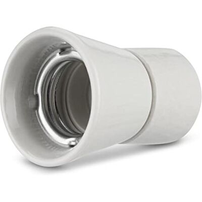 REV Douille E27 en porcelaine pour ampoules à incandescence jusqu'à 150 W Blanc REV Douille E27 en porcelaine pour ampoules à incandescence jusqu'à 150 W Blanc