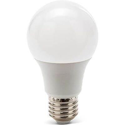 Velamp Ampoule LED avec capteur crépusculaire, format A60, culot E27, 9 W (820 lumens équivalent à 60 W), lumière blanc chaud 3000 K, technologie SMD, angle de diffusion de 200°. Velamp Ampoule LED avec capteur crépusculaire, format A60, culot E27, 9 W (820 lumens équivalent à 60 W), lumière blanc chaud 3000 K, technologie SMD, angle de diffusion de 200°.