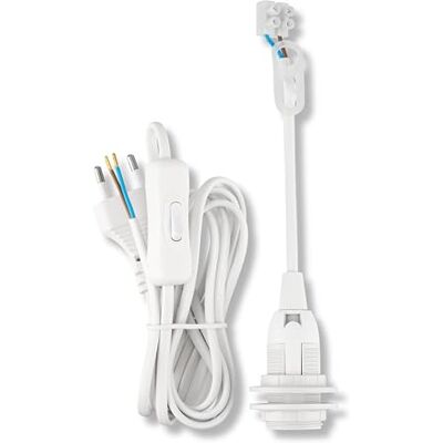 REV 0503054555 Câble d'ampoule E14 avec interrupteur et fiche 2 A max. 60 W Câble 2 m Blanc REV 0503054555 Câble d'ampoule E14 avec interrupteur et fiche 2 A max. 60 W Câble 2 m Blanc