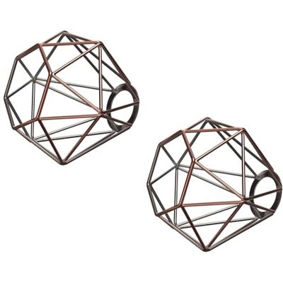 ledscom.de 2 abat-jours en forme de cage, bronze, E27 / E14, 160 mm de diamètre ledscom.de 2 abat-jours en forme de cage, bronze, E27 / E14, 160 mm de diamètre