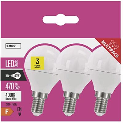 EMOS - ZQ1221.3 - E14 5W - 470 lm Blanc naturel - Ampoule LED EMOS - ZQ1221.3 - E14 5W - 470 lm Blanc naturel - Ampoule LED