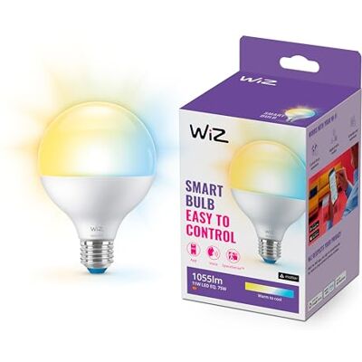 WiZ Globe lamp Warm- tot Koelwit Licht Slimme LED Verlichting E27 fitting 75W Mat Wi-Fi WiZ Globe lamp Warm- tot Koelwit Licht Slimme LED Verlichting E27 fitting 75W Mat Wi-Fi