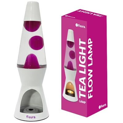 Fisura – Lampe à lave avec bougie. Lampe à lave sans électricité. Lampe à lave rose et blanche. Lampe écologique. Cadeau original. 29 cm x 8,5 centimètres Fisura – Lampe à lave avec bougie. Lampe à lave sans électricité. Lampe à lave rose et blanche. Lampe écologique. Cadeau original. 29 cm x 8,5 centimètres