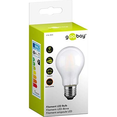 goobay 45615 Ampoule à filament LED 7 W attaque E27 62 W équivalents blanc chaud non occultant goobay 45615 Ampoule à filament LED 7 W attaque E27 62 W équivalents blanc chaud non occultant