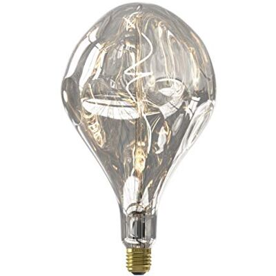 CALEX Organic EVO XXL Lampe LED E27, ampoule à filament 6 W, intensité variable, ampoule décorative en titane, blanc chaud, argenté CALEX Organic EVO XXL Lampe LED E27, ampoule à filament 6 W, intensité variable, ampoule décorative en titane, blanc chaud, argenté