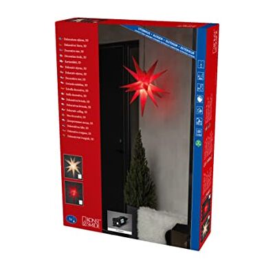 Konstsmide Étoile en plastique 3D blanche avec ampoule, extérieur, 1 diode blanche chaude, transformateur électronique 12 V/12 W (IP44), 3 W, câble noir 5971-200 Konstsmide Étoile en plastique 3D blanche avec ampoule, extérieur, 1 diode blanche chaude, transformateur électronique 12 V/12 W (IP44), 3 W, câble noir 5971-200