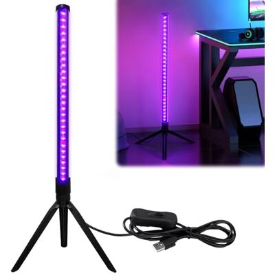 BORDEAG Tube À Lumière Noire Lampe UV LED Sur Pied 41 cm De Hauteur 10 W 395-405 nm Avec Interrupteur USB Pour Fête Et Éclairage De Scène BORDEAG Tube À Lumière Noire Lampe UV LED Sur Pied 41 cm De Hauteur 10 W 395-405 nm Avec Interrupteur USB Pour Fête Et Éclairage De Scène