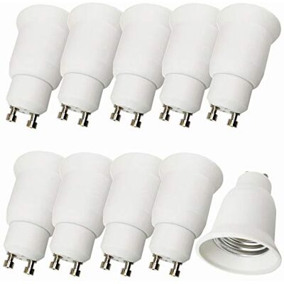 DZYDZR Lot de 10 adaptateurs GU10 vers E27 pour lampes LED DZYDZR Lot de 10 adaptateurs GU10 vers E27 pour lampes LED