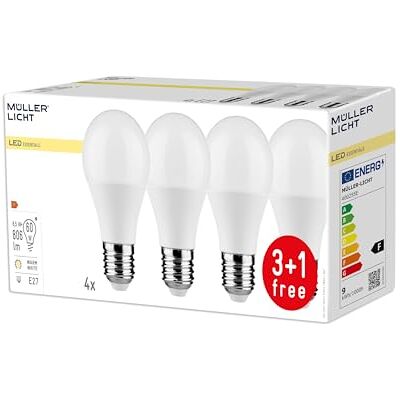 MÜLLER LICHT Ampoule LED Müller-Licht en forme de bougie, Plastique, Weiß, E27, 9W, 230V MÜLLER LICHT Ampoule LED Müller-Licht en forme de bougie, Plastique, Weiß, E27, 9W, 230V
