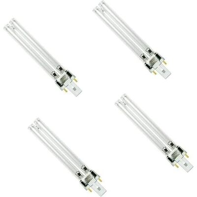 MARINE COLOR Lot de 4 ampoules UV 5 W 7 W 9 W 11 W 13 W Ampoule de rechange UV-PLS pour filtre de bassin UVC et éviers (11 W, culot G23, 21,4 cm de longueur, durée de vie d'environ 8000 heures) MARINE COLOR Lot de 4 ampoules UV 5 W 7 W 9 W 11 W 13 W Ampoule de rechange UV-PLS pour filtre de bassin UVC et éviers (11 W, culot G23, 21,4 cm de longueur, durée de vie d'environ 8000 heures)