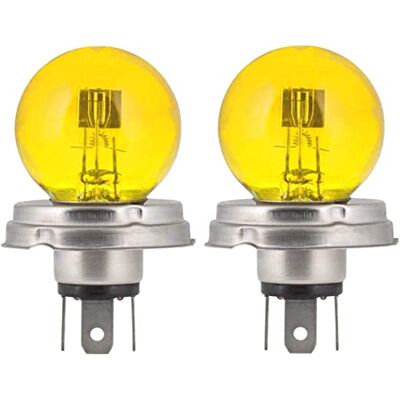 cyclingcolors 2x ampoule 12V 45/40W P45T Jaune double filament phare feu avant projecteur voiture moto ancienne vintage cyclingcolors 2x ampoule 12V 45/40W P45T Jaune double filament phare feu avant projecteur voiture moto ancienne vintage