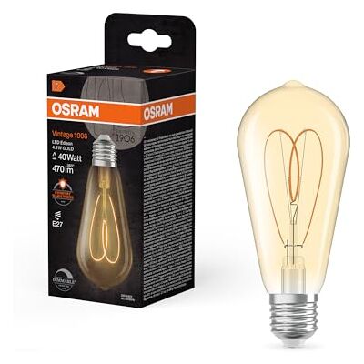 Ampoule LED vintage Osram Edison - Dimmable, Blanc chaud, E27 Ampoule LED vintage Osram Edison - Dimmable, Blanc chaud, E27