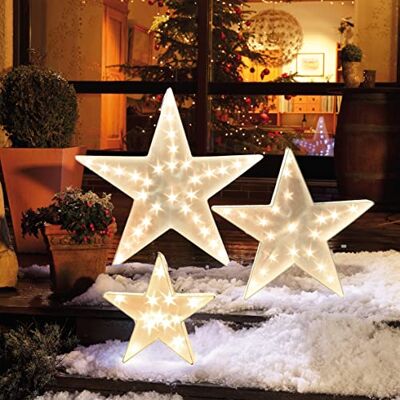 Hellum 568530 Holographie étoile avec 20 Chaud-Blanc LED's Hellum 568530 Holographie étoile avec 20 Chaud-Blanc LED's