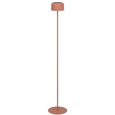 EGLO Lampadaire solaire Roccanova, lampe sur pied extérieure sans fil, luminaire tactile à intensité variable, pour terrasse et balcon, acier rouge, blanc chaud, IP44 EGLO Lampadaire solaire Roccanova, lampe sur pied extérieure sans fil, luminaire tactile à intensité variable, pour terrasse et balcon, acier rouge, blanc chaud, IP44