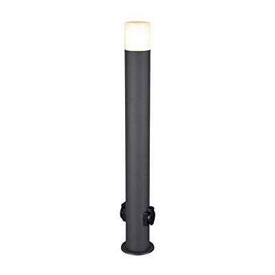 Trio Leuchten Poteau extérieur Hoosic 424067142, aluminium moulé sous pression, anthracite, plastique blanc, sans 1 x E27, 2 prises Trio Leuchten Poteau extérieur Hoosic 424067142, aluminium moulé sous pression, anthracite, plastique blanc, sans 1 x E27, 2 prises