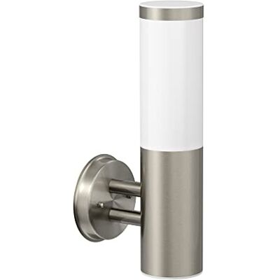 ledscom.de Applique murale PORU pour l'extérieur, IP44, acier inoxydable, inox mat, ronde, 1x E27 max. 40W ledscom.de Applique murale PORU pour l'extérieur, IP44, acier inoxydable, inox mat, ronde, 1x E27 max. 40W