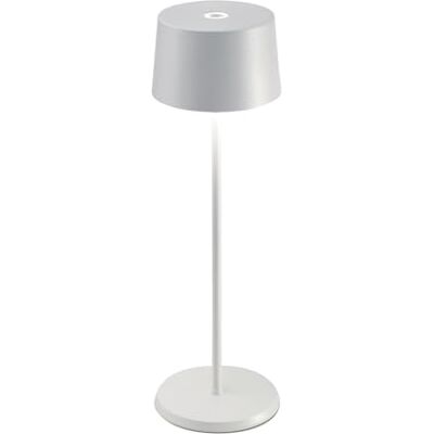 Zafferano , Lampe Olivia Pro, Lampe de Table Portable et Rechargeable avec Contrôle Tactile, Convient pour Salon et Extérieur, Dimmer 2200-3000 K, Hauteur 35 cm, Couleur Blanc Zafferano , Lampe Olivia Pro, Lampe de Table Portable et Rechargeable avec Contrôle Tactile, Convient pour Salon et Extérieur, Dimmer 2200-3000 K, Hauteur 35 cm, Couleur Blanc